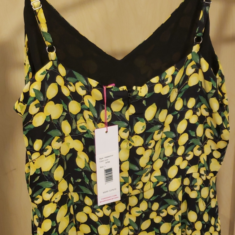 Parker Lemon Print Ruffle Dress - Picture 3 of 5